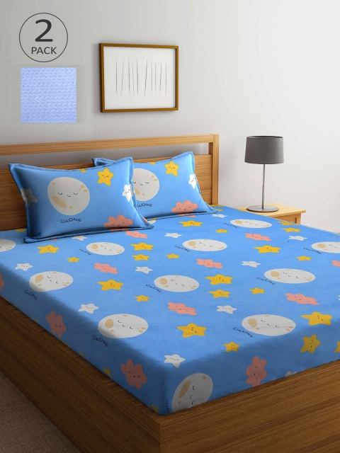 KLOTTHE Blue & Yellow Cartoon Characters 210 TC 2 King Bedsheet with 4 Pillow Covers
KLOTTHE Blue & Yellow Cartoon Characters 210 TC 2 King Bedsheet with 4 Pillow Covers