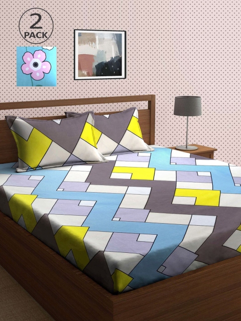 KLOTTHE Set of 2 210TC Multi Printed Cotton Double Bedsheet with 2 Pillow Covers
KLOTTHE Set of 2 210TC Multi Printed Cotton Double Bedsheet with 2 Pillow Covers