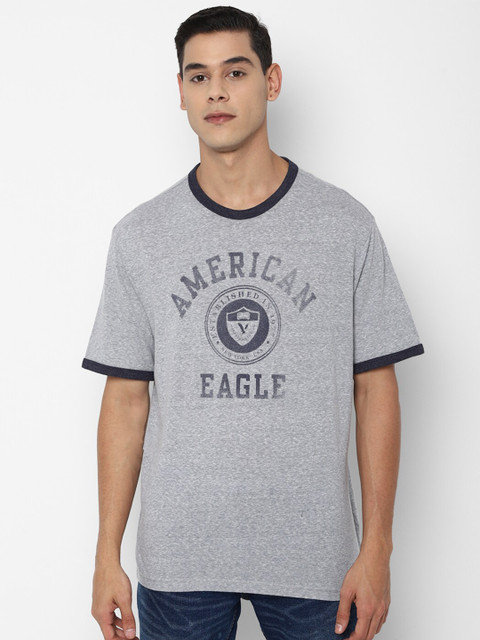 AMERICAN EAGLE OUTFITTERS Men Grey Printed T-shirt 
AMERICAN EAGLE OUTFITTERS Men Grey Printed T-shirt