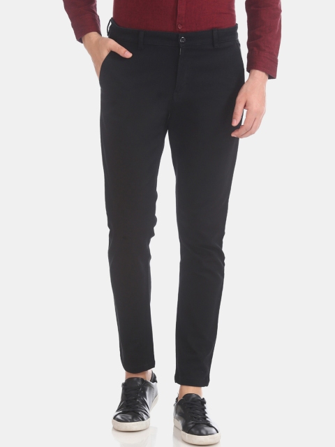 Ruggers Men Black Slim Fit Trousers