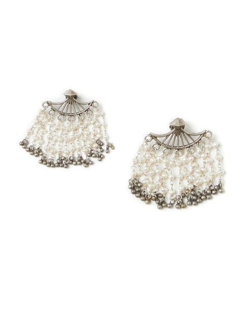 Fabindia White Oxidized Silver-Plated Handcrafted Tasselled Contemporary Drop Earrings
Fabindia White Oxidized Silver-Plated Handcrafted Tasselled Contemporary Drop Earrings