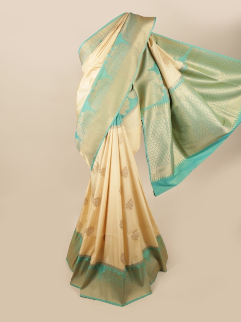 Pothys Cream-Coloured & Turquoise Blue Woven Design Zari Art Silk Banarasi Saree
Pothys Cream-Coloured & Turquoise Blue Woven Design Zari Art Silk Banarasi Saree