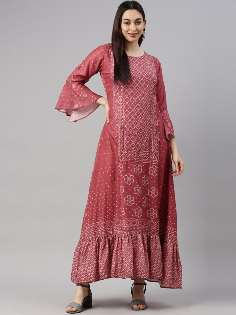 GOLDSTROMS Women Red Ethnic Motifs Keyhole Neck Flared Sleeves Gotta Patti Georgette Anarkali Kurta
GOLDSTROMS Women Red Ethnic Motifs Keyhole Neck Flared Sleeves Gotta Patti Georgette Anarkali Kurta