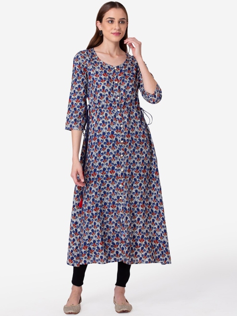 SHINOY Women Multicoloured Floral Printed Kurta, Multi