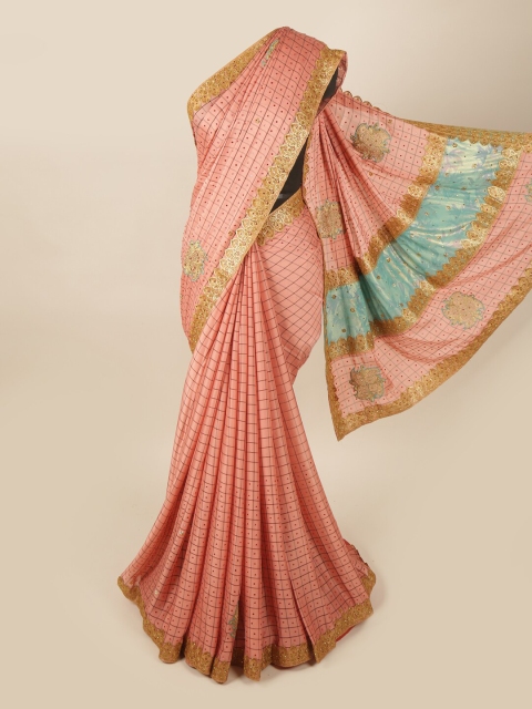 Pothys Peach-Coloured & Gold-Toned Ethnic Motifs Beads and Stones Pure Georgette Saree
Pothys Peach-Coloured & Gold-Toned Ethnic Motifs Beads and Stones Pure Georgette Saree