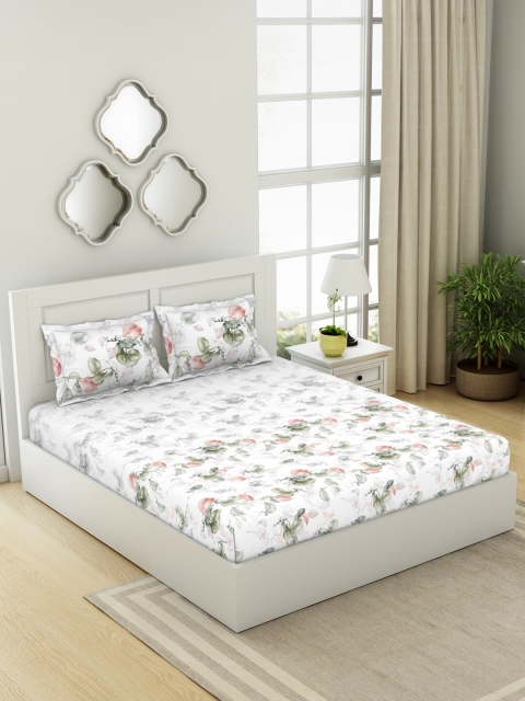 SPACES Green & White Floral 180 TC Organic Cotton King Bedsheet with 2 Pillow Covers
SPACES Green & White Floral 180 TC Organic Cotton King Bedsheet with 2 Pillow Covers