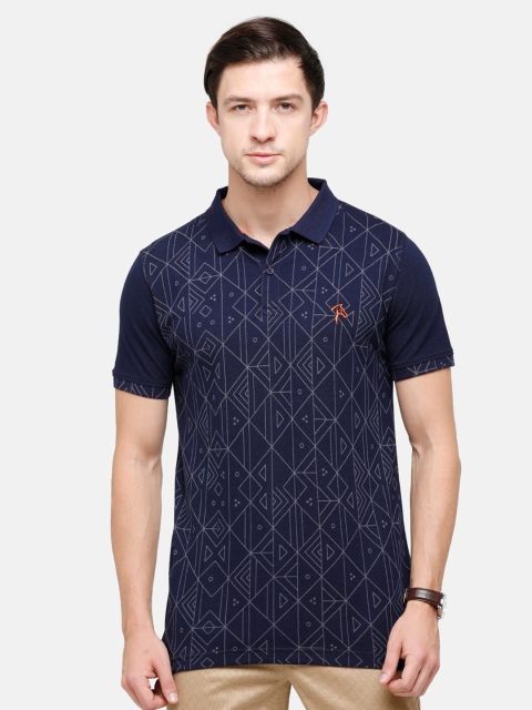 Classic Polo Men Navy Blue & Grey Printed Polo Collar Slim Fit Pure Cotton T-shirt
Classic Polo Men Navy Blue & Grey Printed Polo Collar Slim Fit Pure Cotton T-shirt