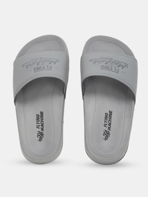 Flying Machine Men Grey Printed Slip-On