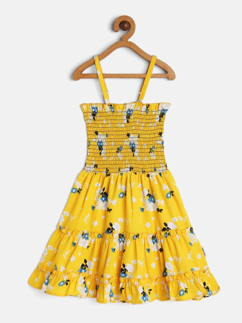 Yuvraah Girls Yellow & White Floral Printed Shoulder Straps Smocked Fit & Flare Dress
Yuvraah Girls Yellow & White Floral Printed Shoulder Straps Smocked Fit & Flare Dress