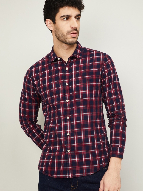Forca by Lifestyle Men Navy Blue Slim Fit Grid Tattersall Checks Opaque Checked Casual Shirt
Forca by Lifestyle Men Navy Blue Slim Fit Grid Tattersall Checks Opaque Checked Casual Shirt
