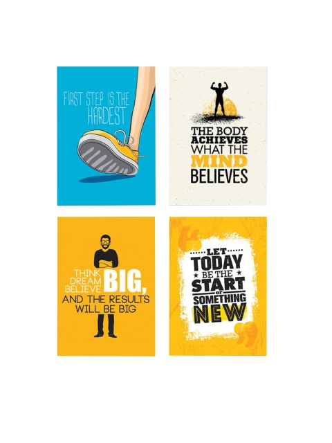 Ferns N Petals Multicoloured Set Of 4 Motivational Quotes Wall Poster Stickers, Multi
Ferns N Petals Multicoloured Set Of 4 Motivational Quotes Wall Poster Stickers, Multi