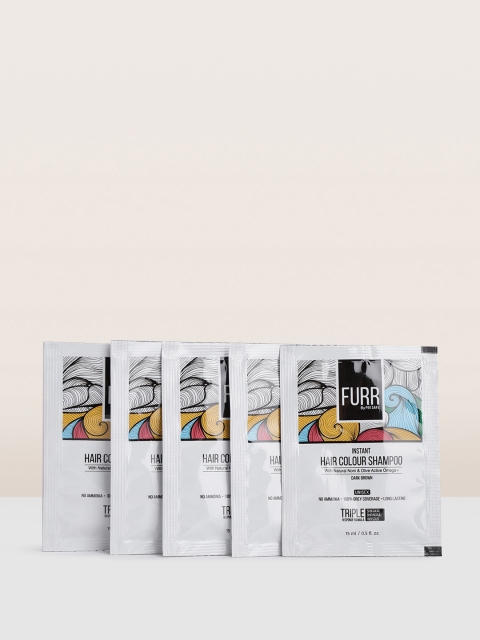 PEESAFE FURR Set of 5 Instant Hair Colour Shampoo - Dark Brown - 15 ml each, Coffee brown
PEESAFE FURR Set of 5 Instant Hair Colour Shampoo - Dark Brown - 15 ml each, Coffee brown