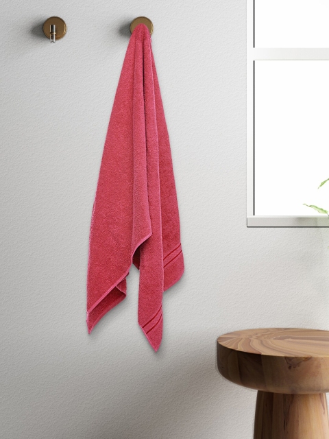 CORE Designed by SPACES Pink Solid 400 GSM Pure Cotton Bath Towels