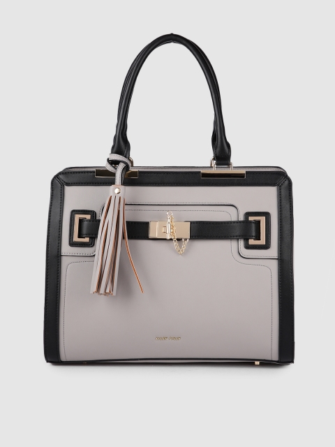 Allen Solly Grey & Black Solid PU Regular Structured Handheld Bag with Buckle Detail
Allen Solly Grey & Black Solid PU Regular Structured Handheld Bag with Buckle Detail