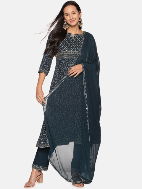 Palakh Women Green Ethnic Motifs Embroidered Regular Sequinned Kurta with Trousers & With Dupatta
Palakh Women Green Ethnic Motifs Embroidered Regular Sequinned Kurta with Trousers & With Dupatta