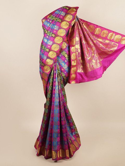Pothys Fuchsia & Blue Ethnic Motifs Zari Art Silk Saree
Pothys Fuchsia & Blue Ethnic Motifs Zari Art Silk Saree