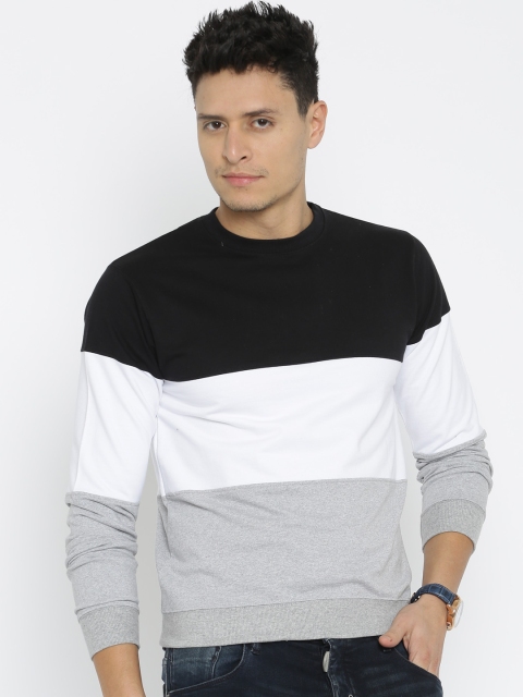 American Crew Black & White Colourblock Sweatshirt