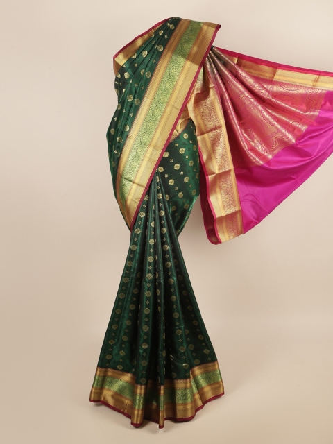 Pothys Green & Pink Woven Design Art Silk Saree