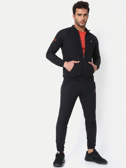 Cultsport Men Black Solid Tracksuit