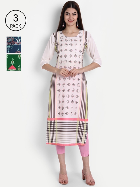 7Threads Women Multicoloured Ethnic Motifs Embroidered Mirror Work Crepe Kurta, Multi
7Threads Women Multicoloured Ethnic Motifs Embroidered Mirror Work Crepe Kurta, Multi