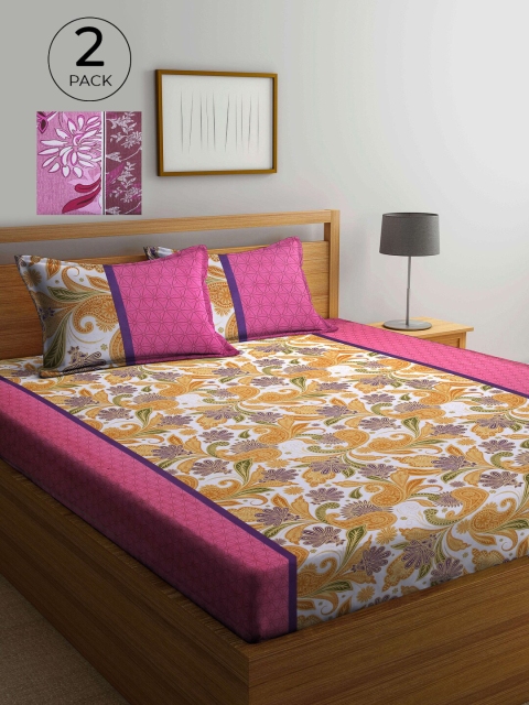 KLOTTHE Multicoloured Floral 210 TC 2 Pure Cotton King Bedsheet with 4 Pillow Covers, Multi
KLOTTHE Multicoloured Floral 210 TC 2 Pure Cotton King Bedsheet with 4 Pillow Covers, Multi
