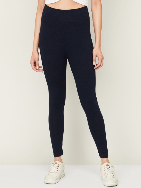 Fame Forever by Lifestyle Woman Navy Blue Leggings