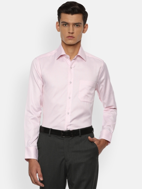 Louis Philippe Men Pink Opaque Formal Shirt