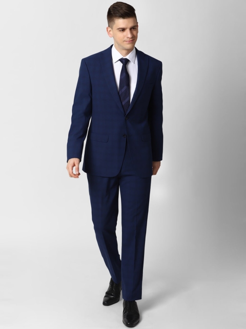 Peter England Elite Men Navy Blue & Black Checked Single-Breasted 2 Piece Formal Suit
Peter England Elite Men Navy Blue & Black Checked Single-Breasted 2 Piece Formal Suit