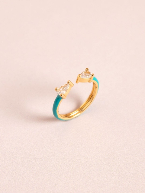 Pipa Bella Women Turquoise Blue Gold-Plated Stone-Studded Enamelled Adjustable Finger Ring
Pipa Bella Women Turquoise Blue Gold-Plated Stone-Studded Enamelled Adjustable Finger Ring