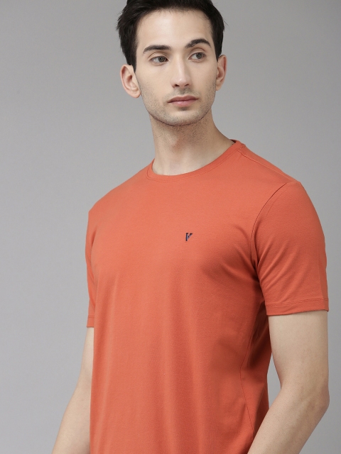 VAN HEUSEN DENIM LABS Men Orange T-shirt