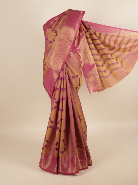 Pothys Violet & Pink Woven Design Saree