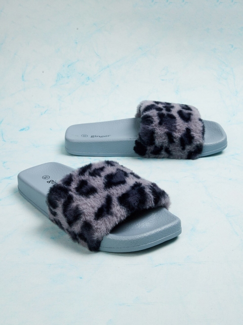 Ginger by Lifestyle Women Navy Blue & Black Thong Flip-Flops