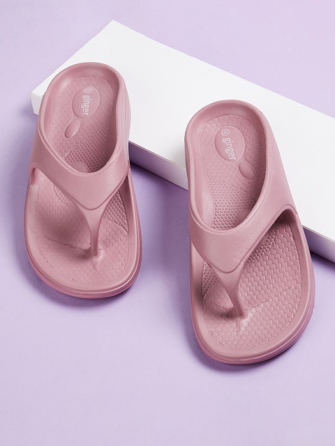 Ginger by Lifestyle Women Purple Solid Thong Flip-Flops