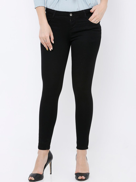 Kraus Jeans Women Black Skinny Fit High-Rise Stretchable Jeans 
Kraus Jeans Women Black Skinny Fit High-Rise Stretchable Jeans
