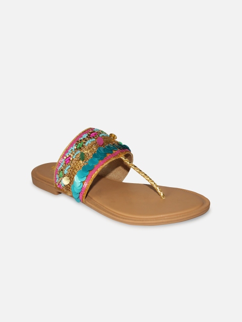WALK N STYLE COLLECTION Women Blue Embellished Leather Ethnic T-Strap Flats
WALK N STYLE COLLECTION Women Blue Embellished Leather Ethnic T-Strap Flats