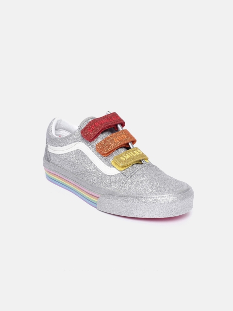 Vans Unisex Silver Slip-On Sneakers