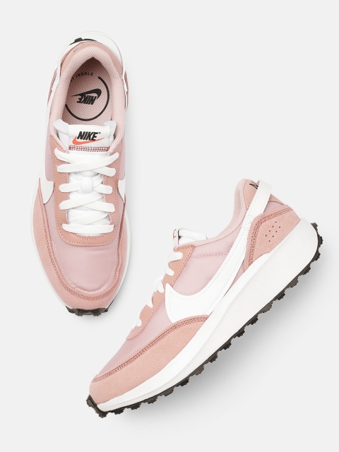 Nike Women Peach Pink Solid Waffle Debut Regular Sneakers with Perforations On The Heel
Nike Women Peach Pink Solid Waffle Debut Regular Sneakers with Perforations On The Heel