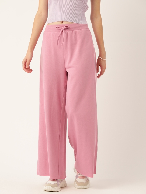 DressBerry Women Pink Solid Trousers