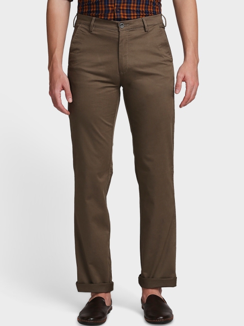 ColorPlus Men Olive Green Trousers