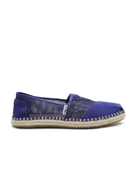 TOMS Women Blue Mesh Espadrilles