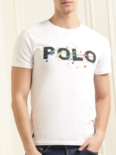 Polo Ralph Lauren Men White Typography Printed T-shirt