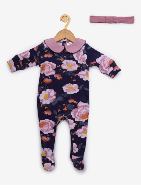 Creative Kids Girls Navy Blue & Pink Floral Printed Organic Cotton Dungaree With Head Band
Creative Kids Girls Navy Blue & Pink Floral Printed Organic Cotton Dungaree With Head Band