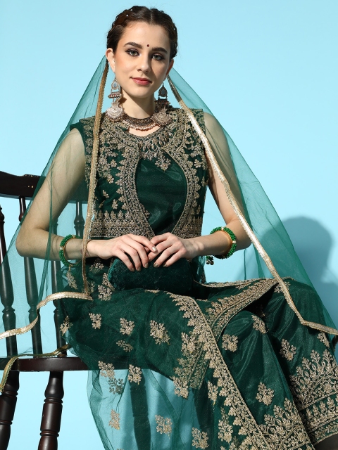 Chhabra 555 Women Green Zari Embroidererd Made to Measure Kurta with Trousers & Dupatta
Chhabra 555 Women Green Zari Embroidererd Made to Measure Kurta with Trousers & Dupatta