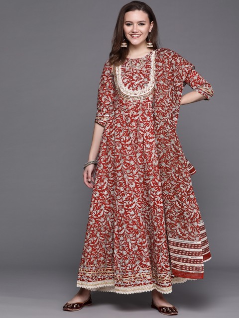 Chhabra 555 Maroon & Off-White Kalamkari Print Made To Measure Maxi Dress with Dupatta
Chhabra 555 Maroon & Off-White Kalamkari Print Made To Measure Maxi Dress with Dupatta