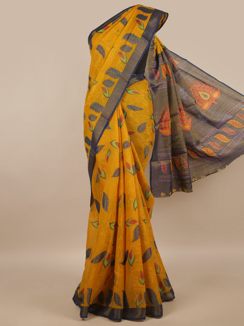 Pothys Yellow & Green Floral Printed Brasso Saree
Pothys Yellow & Green Floral Printed Brasso Saree