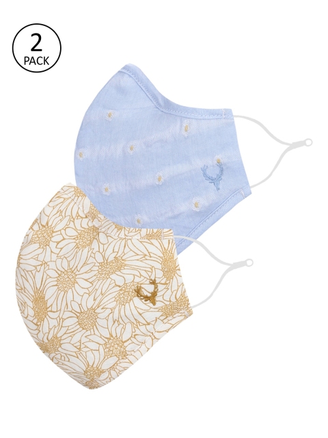 Allen Solly Women Pack Of 2 Printed Pure Cotton Reusable 3-Ply Cloth Masks, Blue
Allen Solly Women Pack Of 2 Printed Pure Cotton Reusable 3-Ply Cloth Masks, Blue