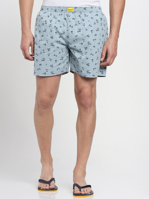 Bewakoof Men Grey & White Printed Pure Poplin Cotton Boxers 379074
Bewakoof Men Grey & White Printed Pure Poplin Cotton Boxers 379074