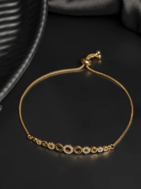 PRITA Women Rose Gold Brass American Diamond Handcrafted Rose Gold-Plated Link Bracelet
PRITA Women Rose Gold Brass American Diamond Handcrafted Rose Gold-Plated Link Bracelet