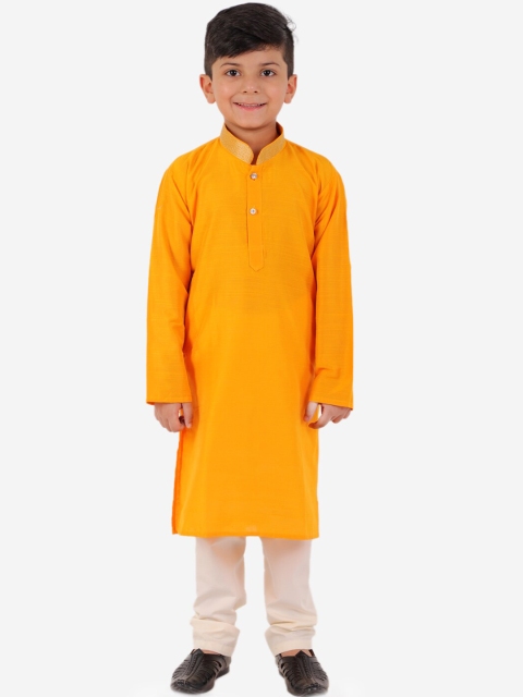 KID1 Boys Yellow Kurta with Churidar