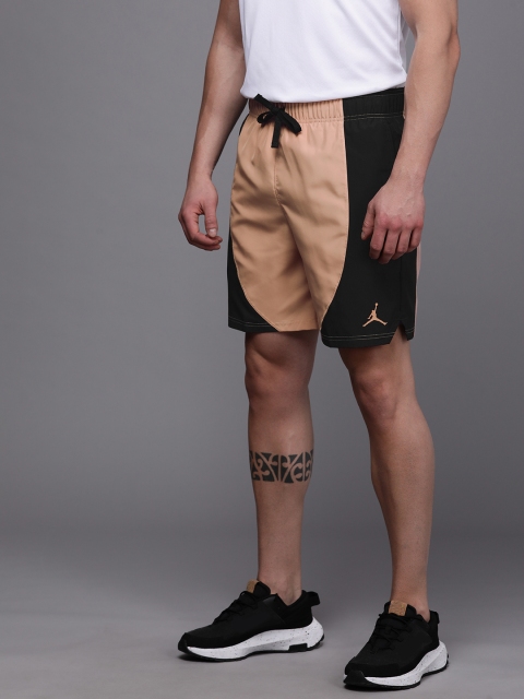 Nike Men Beige Colourblocked M J DF SPRT WOVEN Sports Shorts